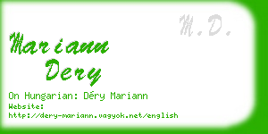mariann dery business card